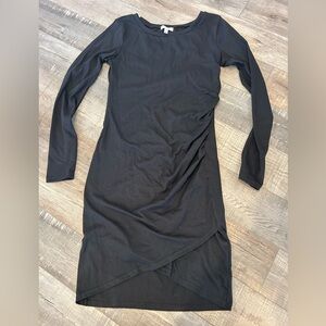 Leith NWOT ruched body-con long sleeve dress